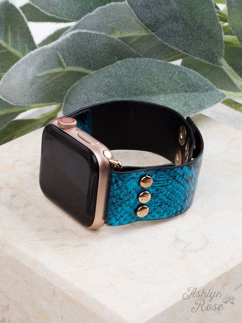 Snake, Rattle, & Roll Faux Leather Smart Watch Band